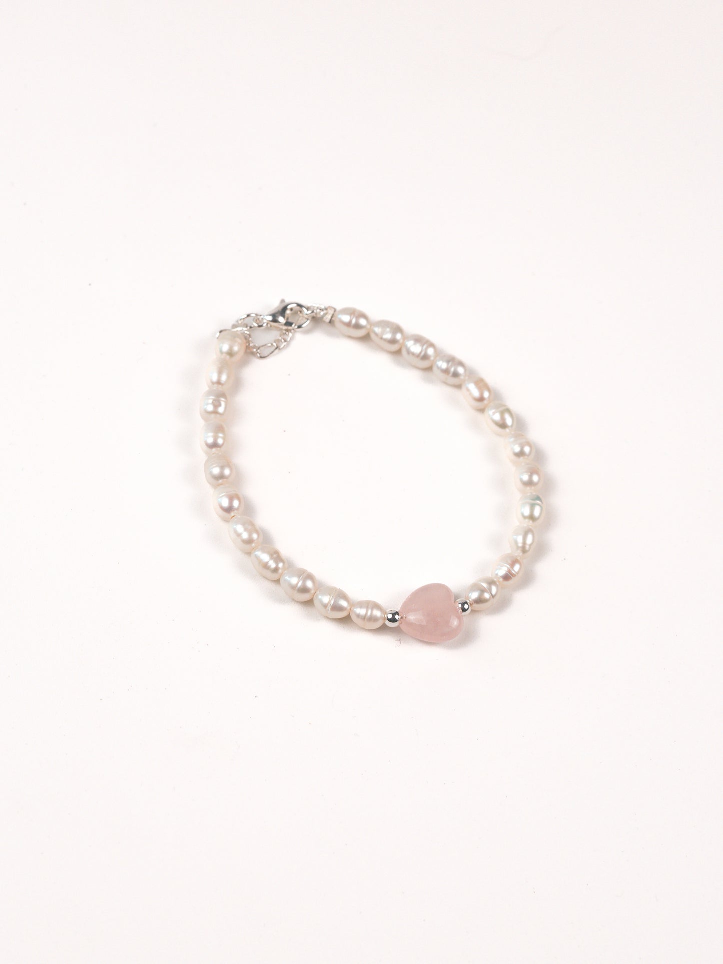 Heartstrings Bracelet: Rose Quartz, Pearl