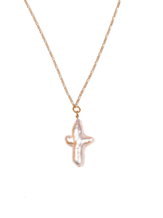 Cross Pearl Pendant