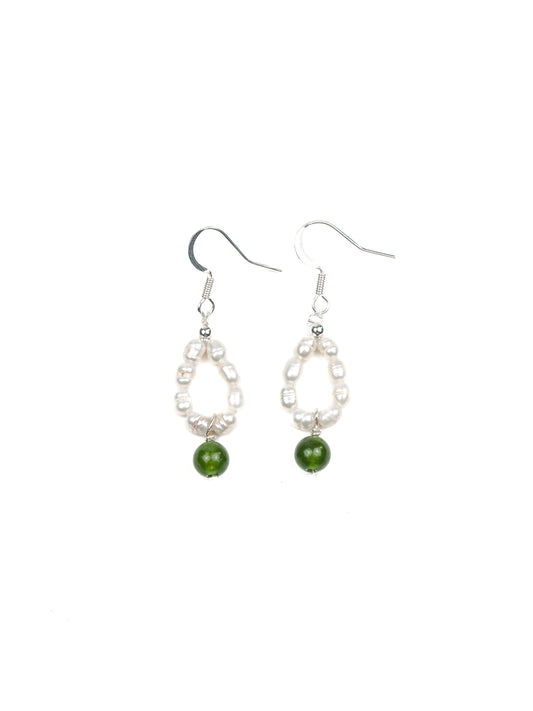 Earring: Jade, Pearl
