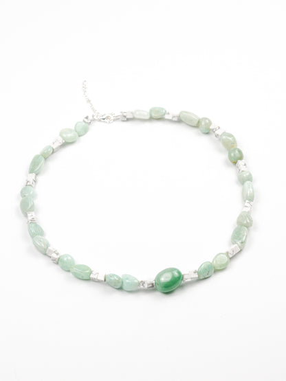 Necklace: Amazonite, Green Aventurine, White Howlite