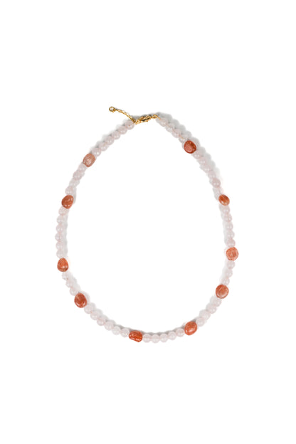 Necklace: Rose Quartz, Sunstone