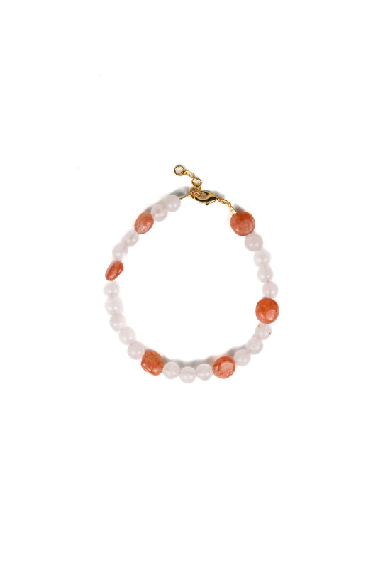 Bracelet: Rose Quartz, Sunstone