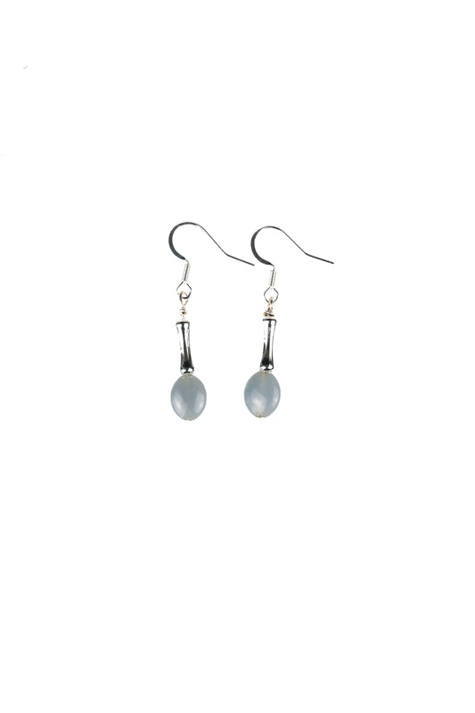 The Flow Earring: Angelite