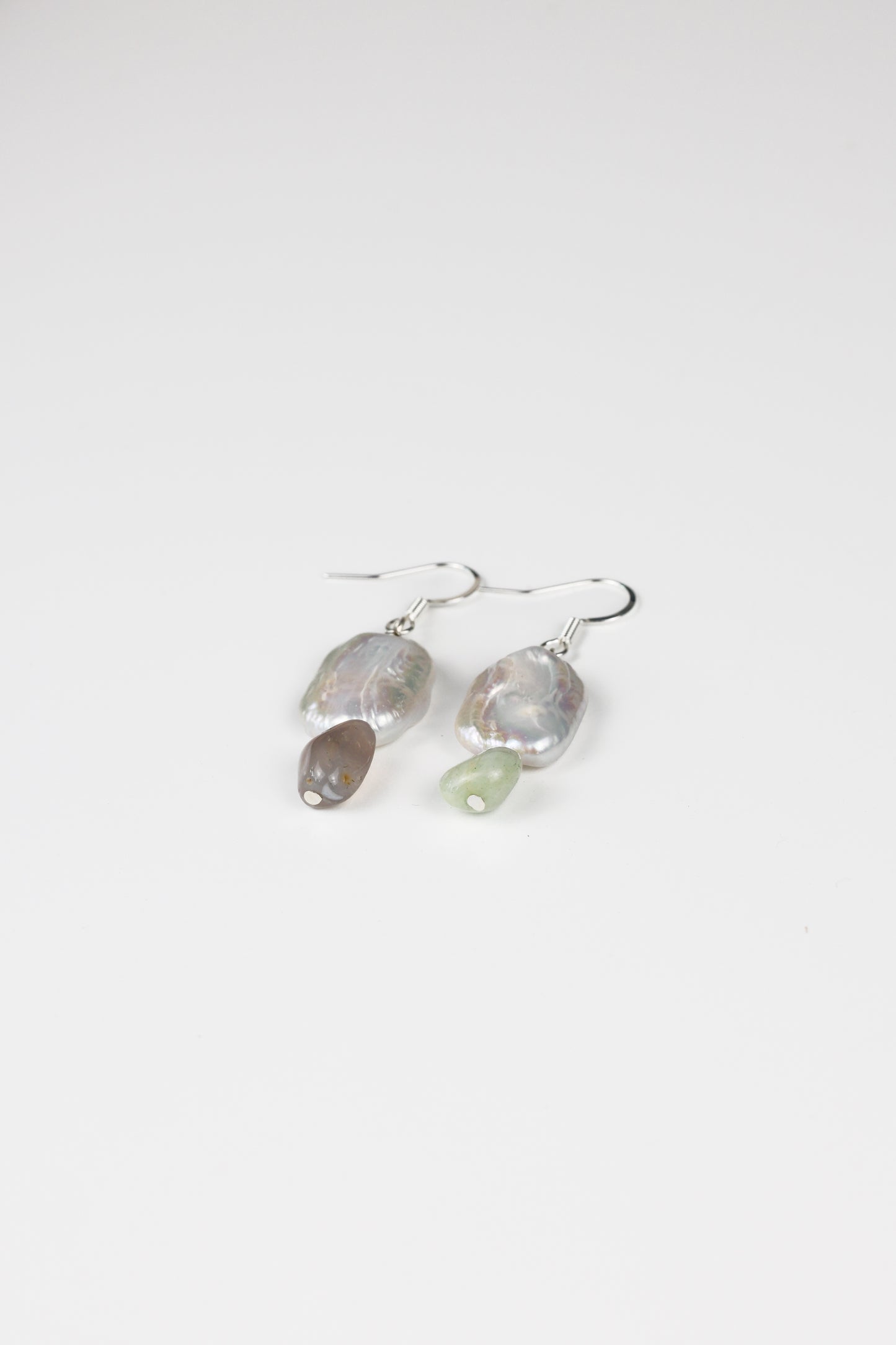 Earring: Amazonite, Botswana Agate